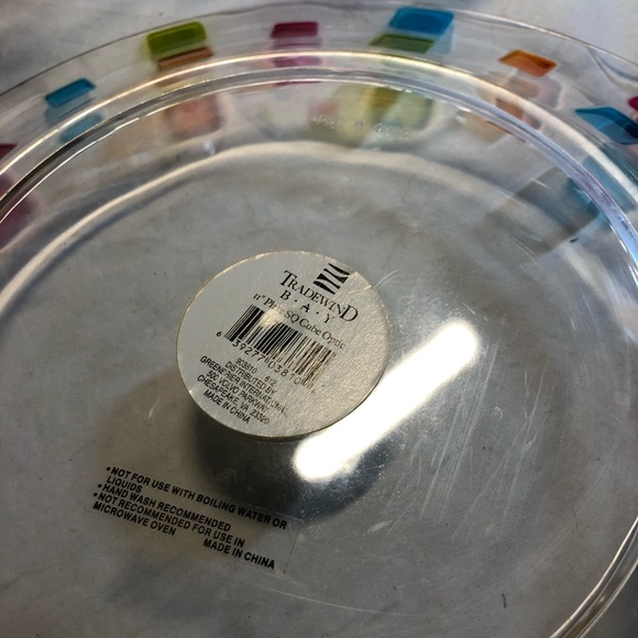 Vintage Colourful Tradewind Bay 4 , 12oz Margarita Glasses with 12” Plate - Picture 13 of 13